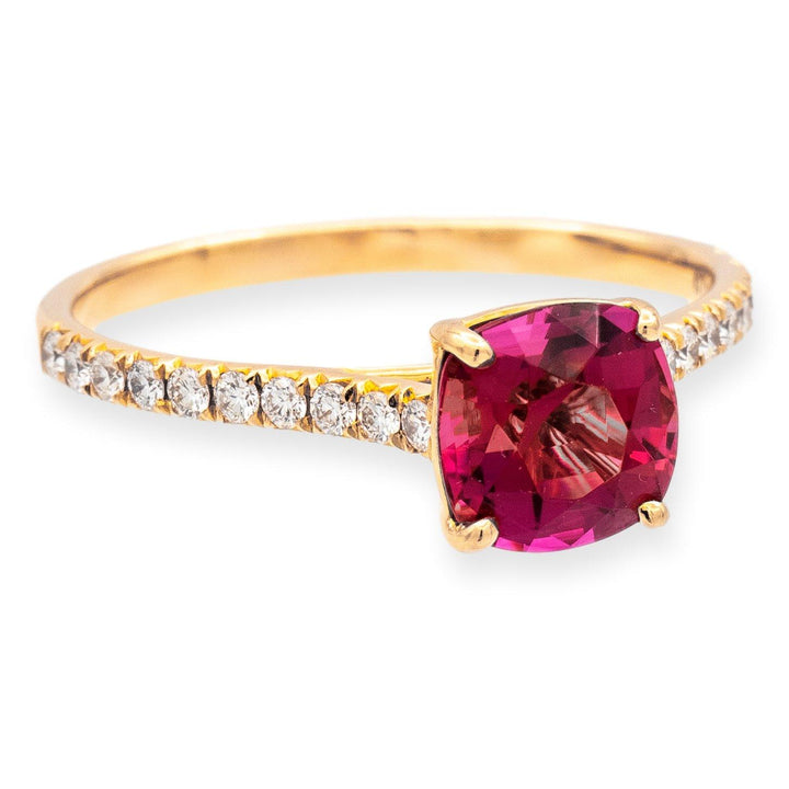 Tiffany & Co. 18K Rose Gold Legacy Pink Tourmaline and Diamond Ring