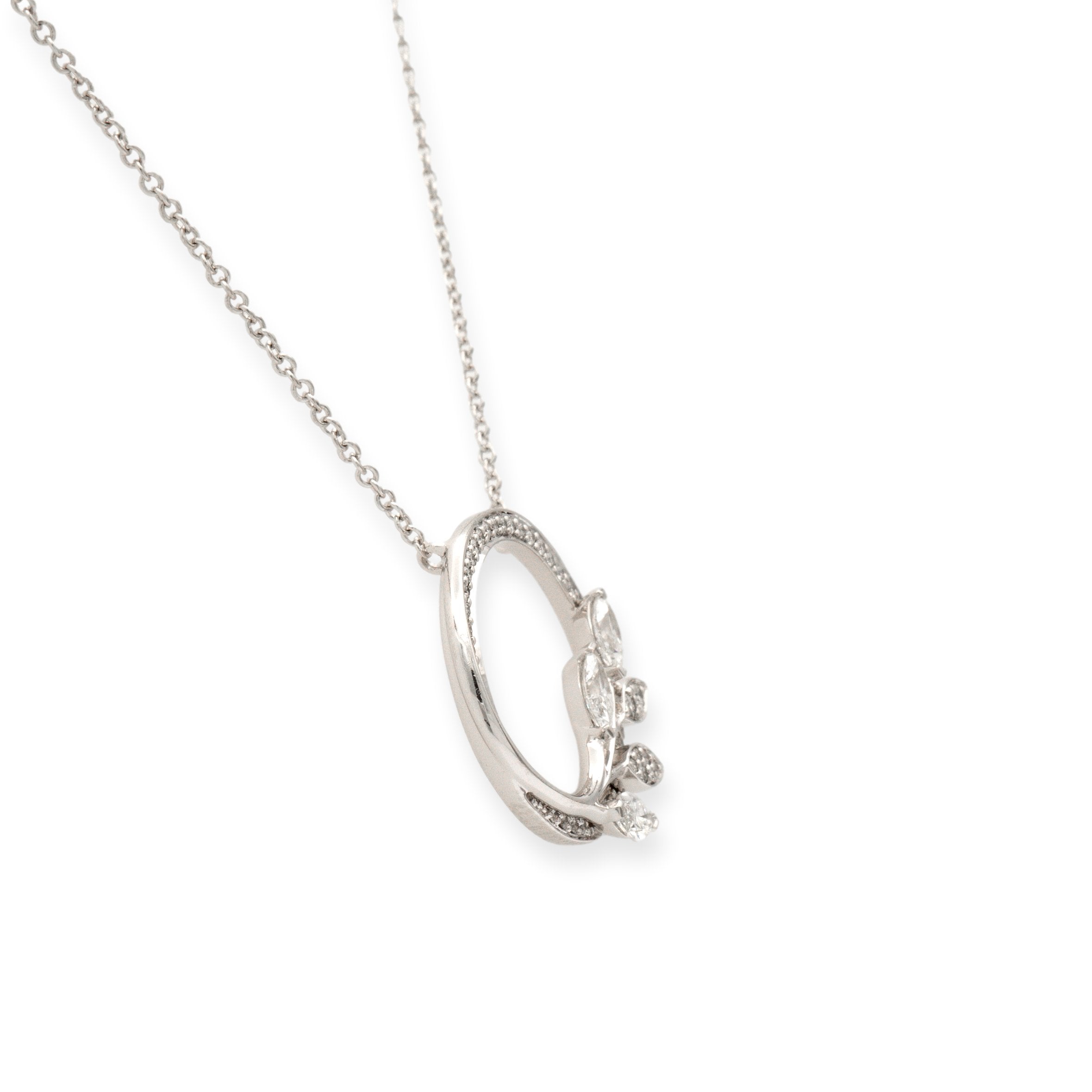 Circle diamond necklace tiffany clearance