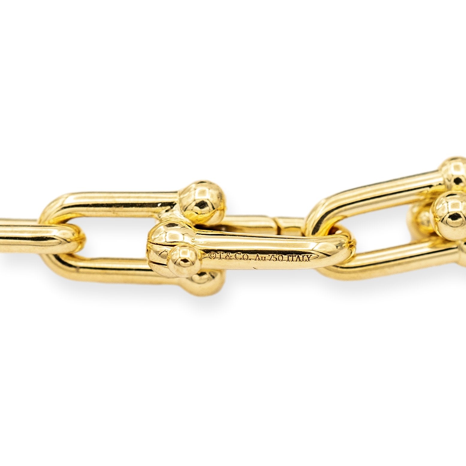 Tiffany and Co. 18 Karat Yellow Gold City HardWear Graduated Link Necklace  at 1stDibs