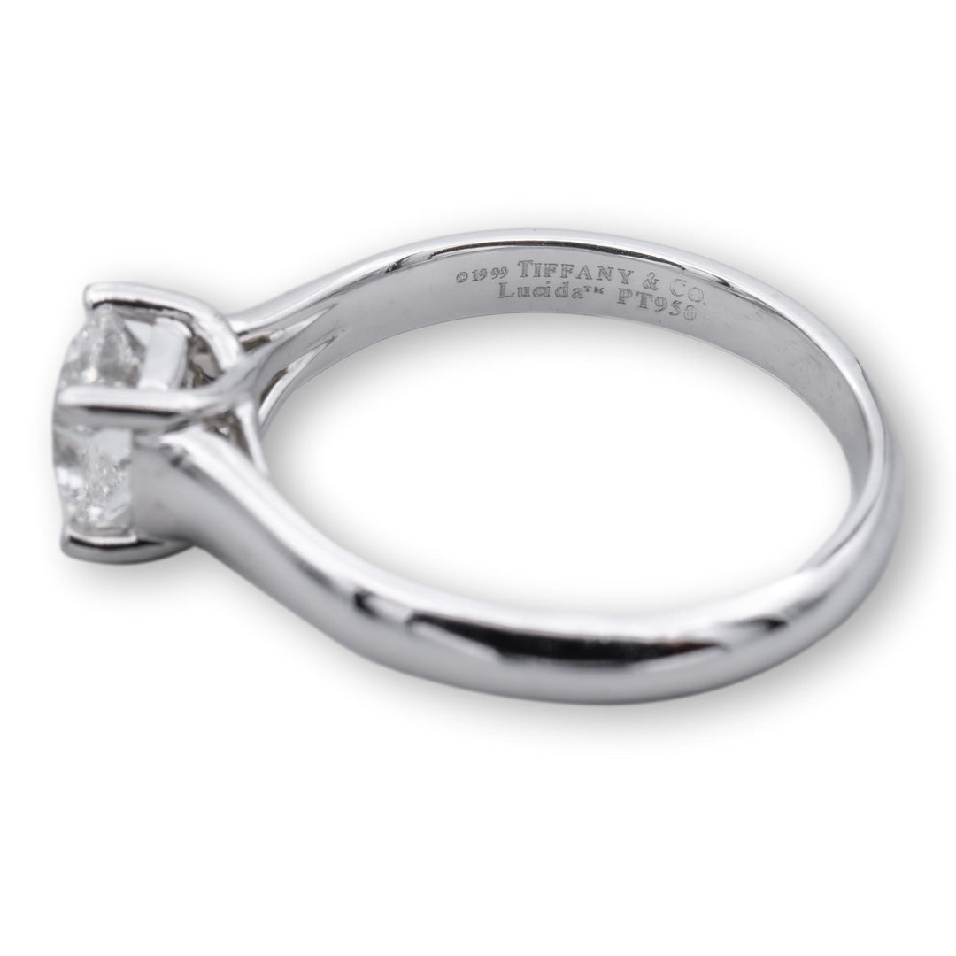 Tiffany & Co. Lucida Diamond Engagement Ring .87ct EVS2 in Platinum