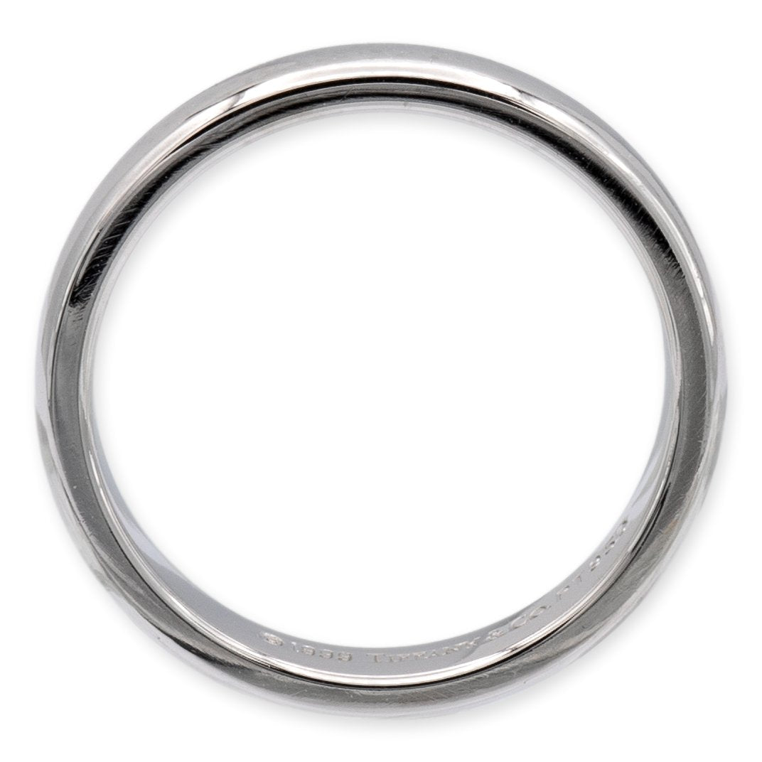 Vintage Tiffany & Co. Platinum Classic 3 mm Wedding Band Ring Size 4.5
