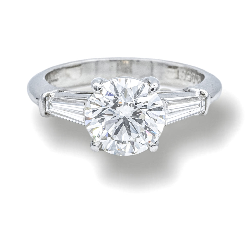 $20,500 Tiffany Co Platinum 1.33 I VS2 Round Diamond Channel Engagement  Ring 5.5