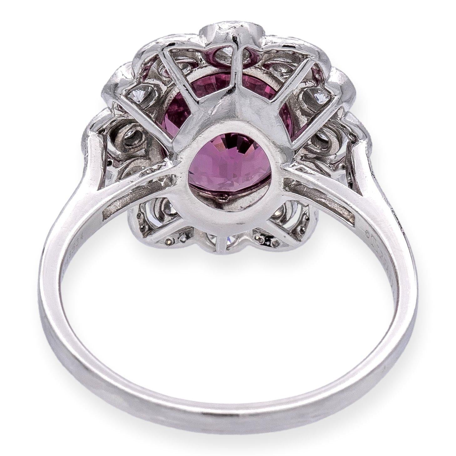 Pink spinel ring tiffany top