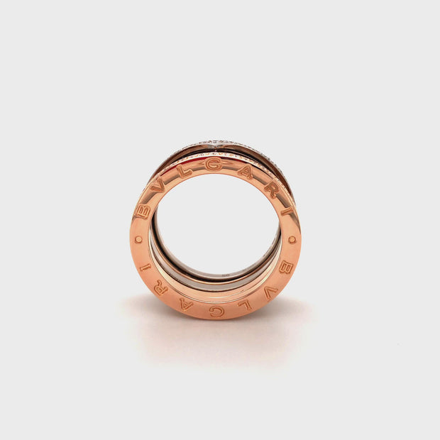 Buy BULGARI 18 Karat Two Tone Diamond Labyrinth B-Zero Band