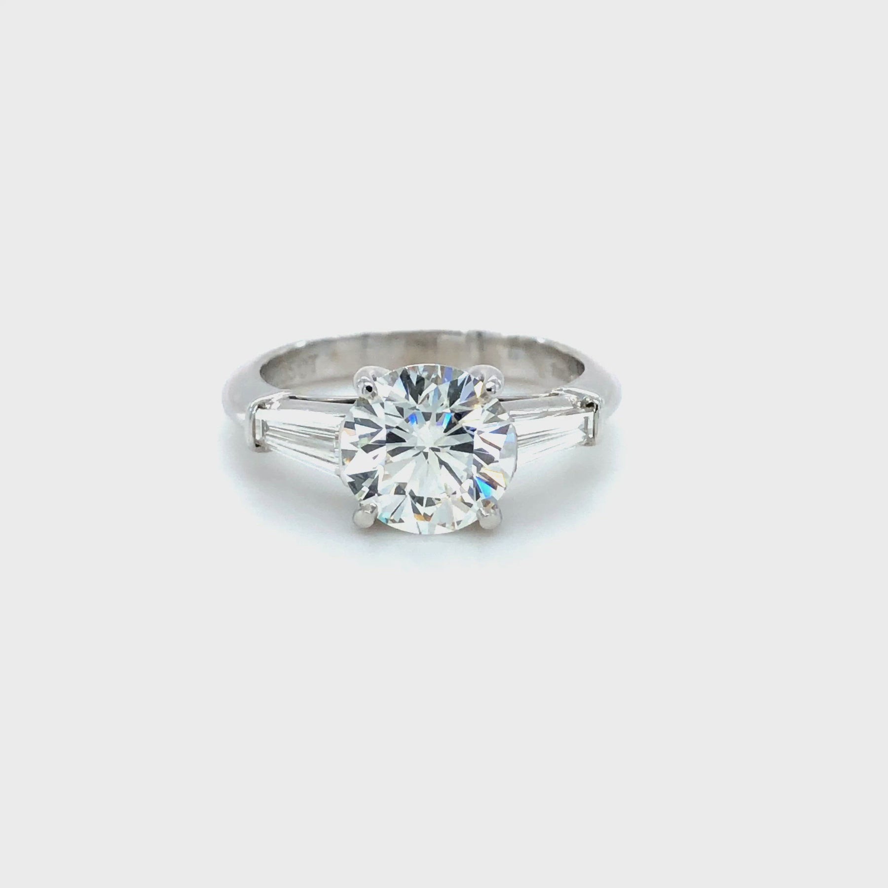$20,500 Tiffany Co Platinum 1.33 I VS2 Round Diamond Channel Engagement  Ring 5.5