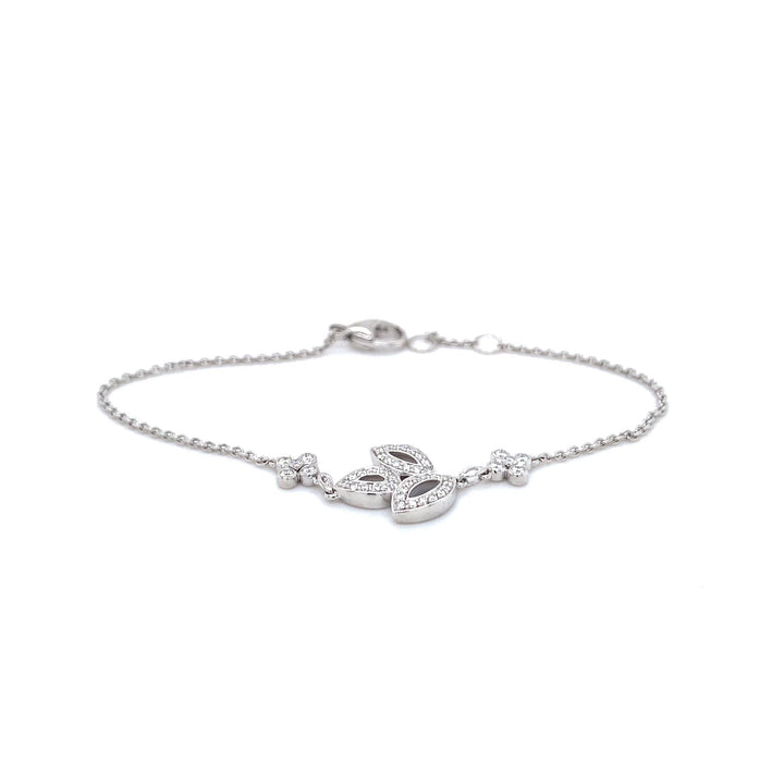 Harry Winston Lily Cluster Platinum Diamond Bracelet 6.5-7.5