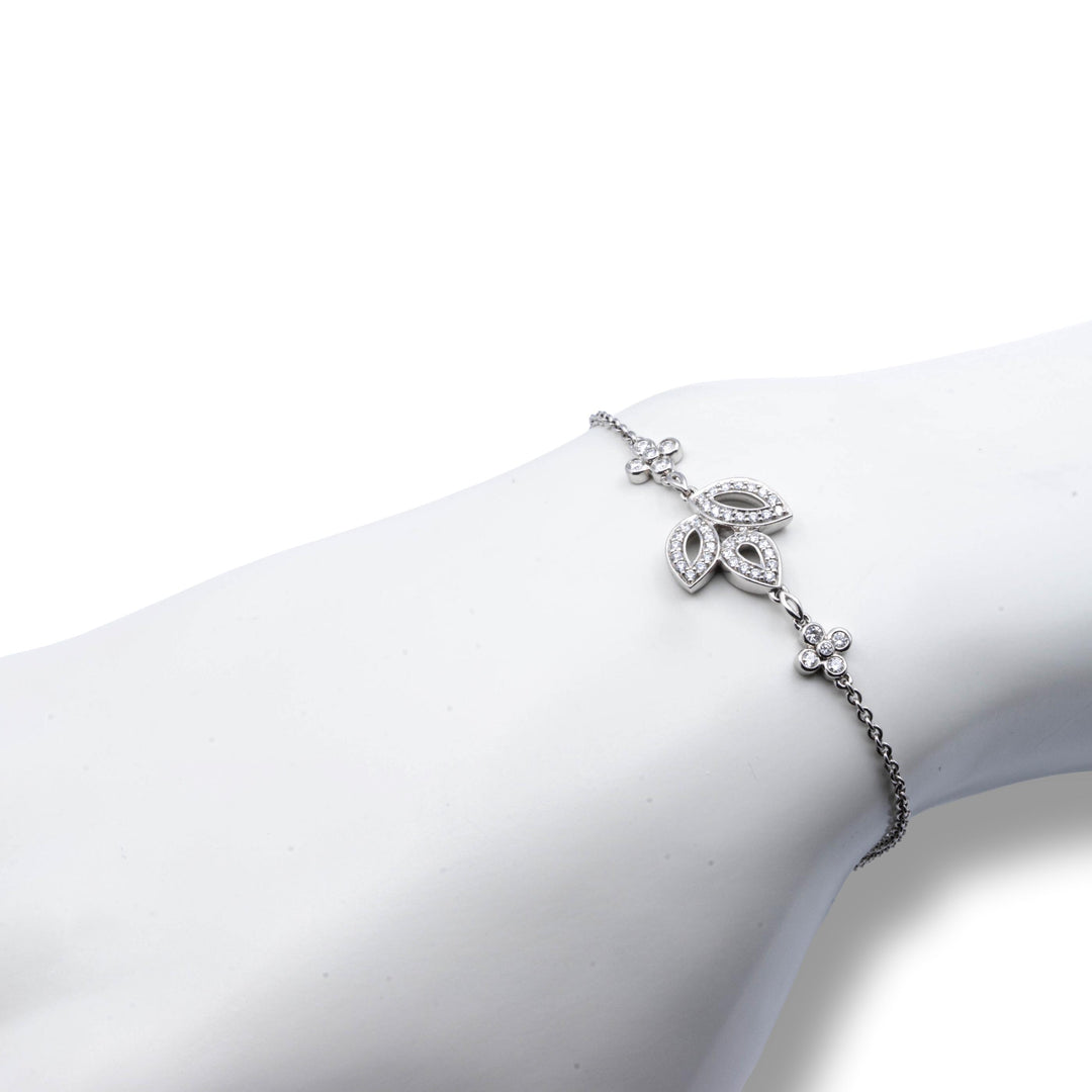 Harry Winston Lily Cluster Platinum Diamond Bracelet 6.5-7.5